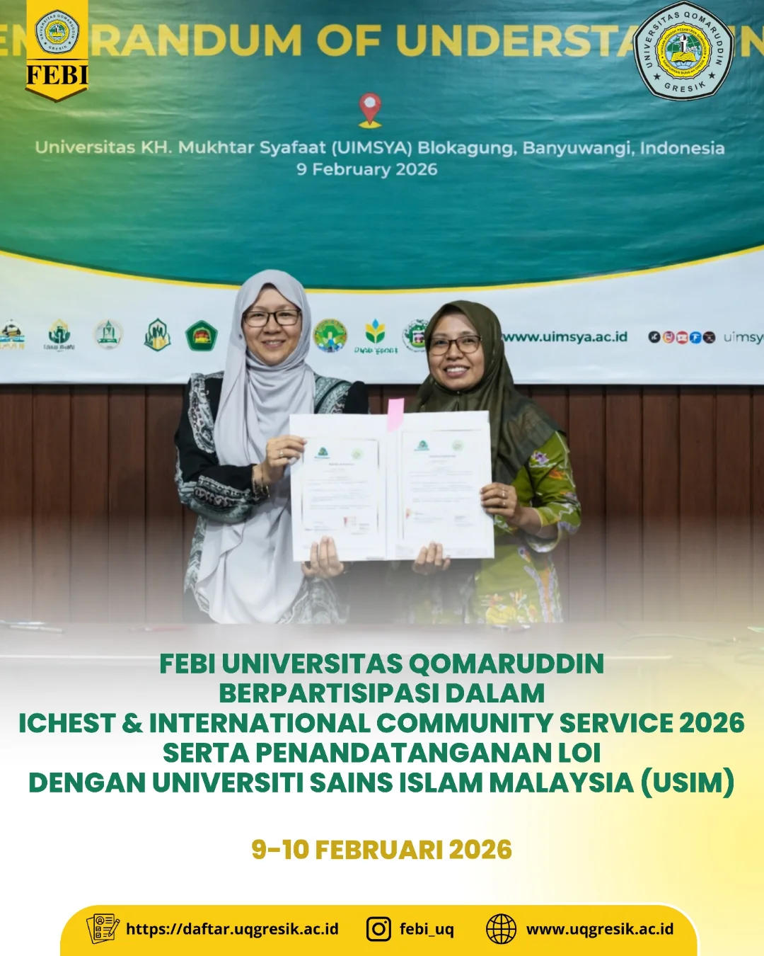 Letter of Intent (LoI) antara FEBI-Universitas Qomaruddin